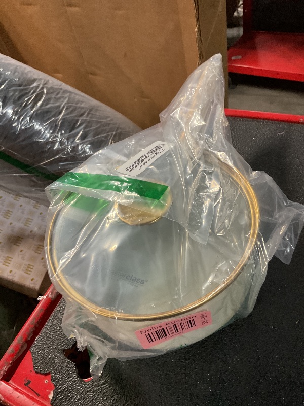 Photo 1 of **USED** Culinary Collection Nonstick 1 Qt. Saucepan + Cover, cream, gold