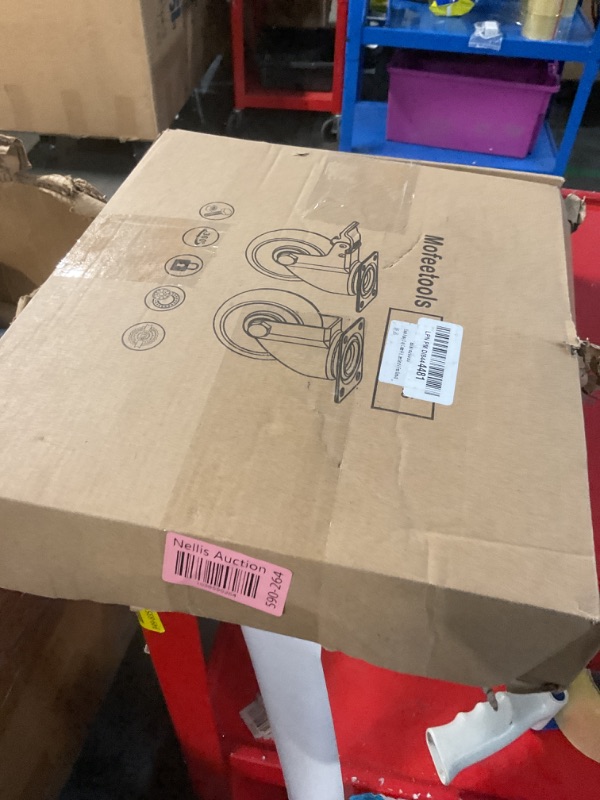 Photo 1 of 6 Inch Heavy Duty Caster Wheels Load 3000 Lbs with Brake Safety Dual Locking No Noise Wheels Swivel Casters Set of 4 (Free Screws)