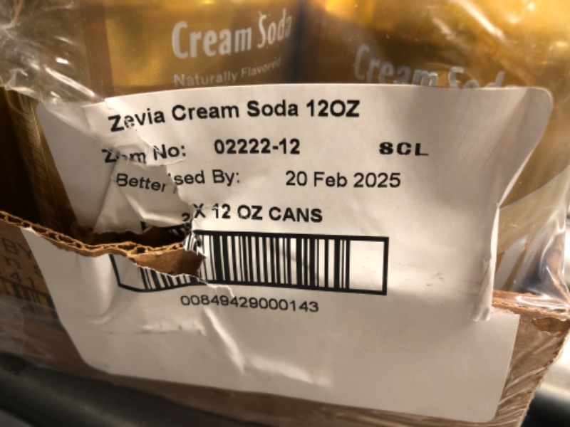 Photo 1 of ***NON REFUNDABLE***
Zevia Zero Sugar Soda, Cream Soda, 12 oz Cans (24-Pack) – Naturally Sweetened, Zero Calorie Sugar Free Soda - Non-GMO Project Verified, Gluten-Free, Vegan