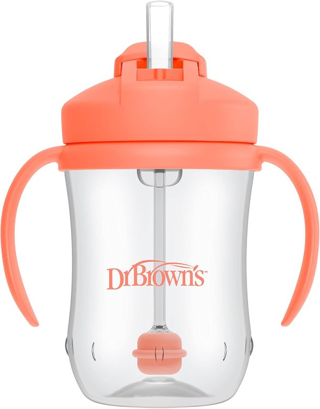 Photo 1 of 
Dr. Brown's Milestones, Baby's First Straw Cup Sippy Cup with Straw, 6m+, 9oz/270ml, Coral, BPA Free