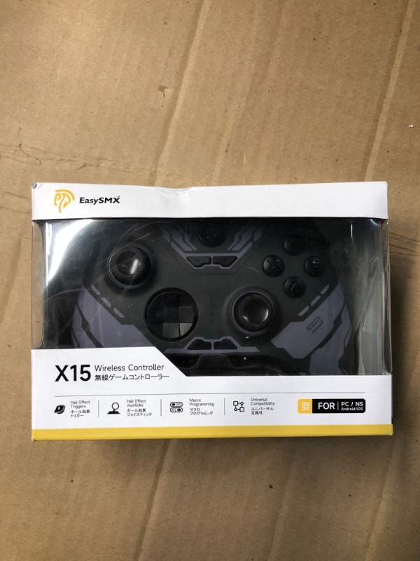 Photo 1 of EasySMX X15 PC Controller - Enhanced Wireless Bluetooth Controller with Hall Joysticks/Hall Triggers/RGB Lighting - No Stick Drift, No Dead Zone - Work for Windows PC, Android, Steam and Switch