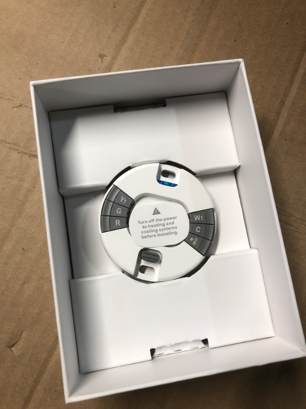Photo 1 of Google Nest Thermostat - Programmable Smart Learning Thermostat with Easy Installation and Trim Kit Bundle, White