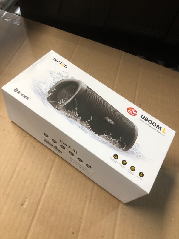 Photo 1 of ***(NO RETUNRS OR REFUNDS/ FOR PARTS ONLY/ NON FUNCTIONAL)***
EarFun Bluetooth Speaker, UBOOM L Portable Wireless Speaker 28W Loud Stereo Sound, Rich Bass, IP67 Waterproof & Dustproof, Dual Pairing, Built-in Mic, Low Latency for Party, Indoor & Outdoor
