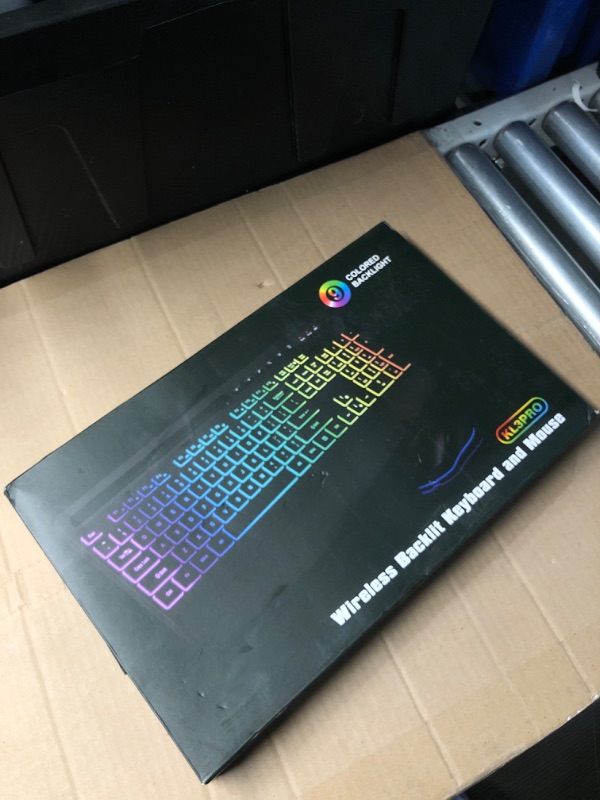 Photo 1 of Wireless Keyboard and Mouse Combo, 9 Backlit Effects, Wrist Rest, Phone Holder, 2.4G Lag-Free Ergonomic Keyboards, Rechargeable Silent Cordless Set for Computer, Laptop, PC, Mac, Windows -SABLUTE