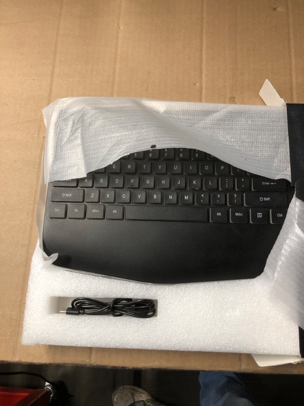 Photo 1 of Wireless Keyboard and Mouse Combo, 9 Backlit Effects, Wrist Rest, Phone Holder, 2.4G Lag-Free Ergonomic Keyboards, Rechargeable Silent Cordless Set for Computer, Laptop, PC, Mac, Windows -SABLUTE