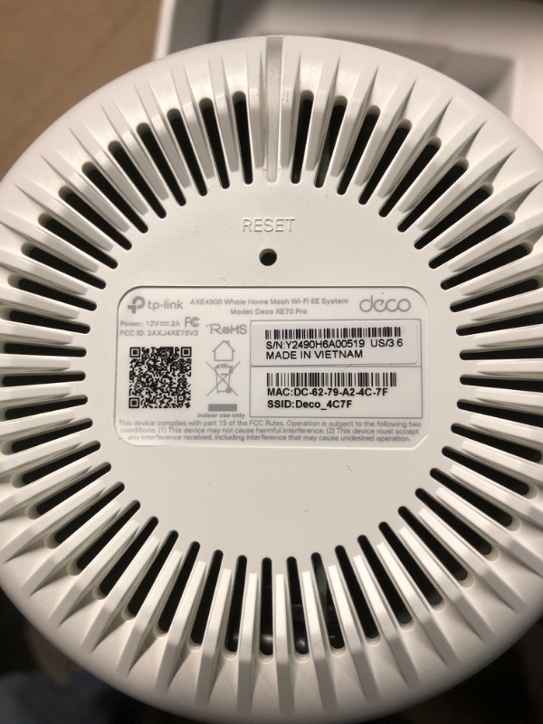 Photo 1 of TP-Link Deco AXE5400 Tri-Band WiFi 6E Mesh Router(Deco XE75 Pro) - 2.5G WAN/LAN Port, 2 x Gigabit LAN Ports, Covers up to 2900 Sq.Ft, Replaces WiFi Router and Extender, AI-Driven Mesh, New 6GHz Band