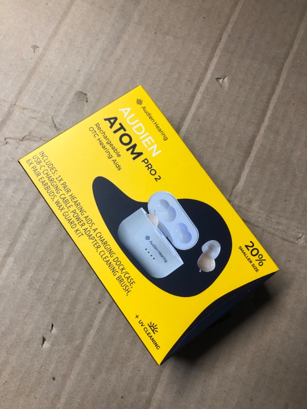 Photo 1 of (POWER TESTED) Audien Atom Pro 2 OTC Hearing Aids