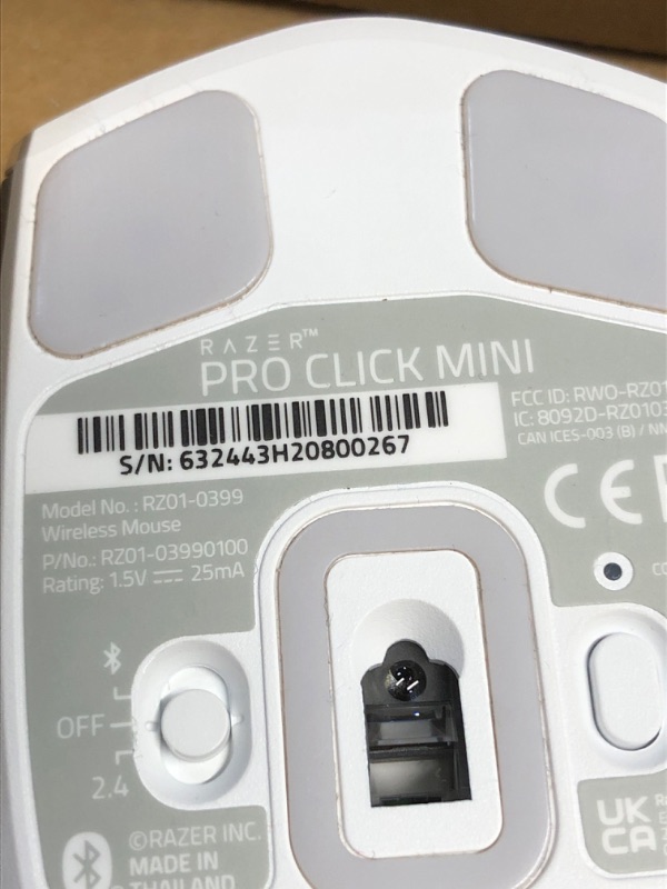 Photo 1 of Razer Pro Click Mini Portable Wireless Mouse: Silent, Tactile, Mouse Clicks - Sleek & Compact Design - HyperScroll Technology - Productivity Dongle - Connect up to 4 Devices - 7 Programmable Buttons