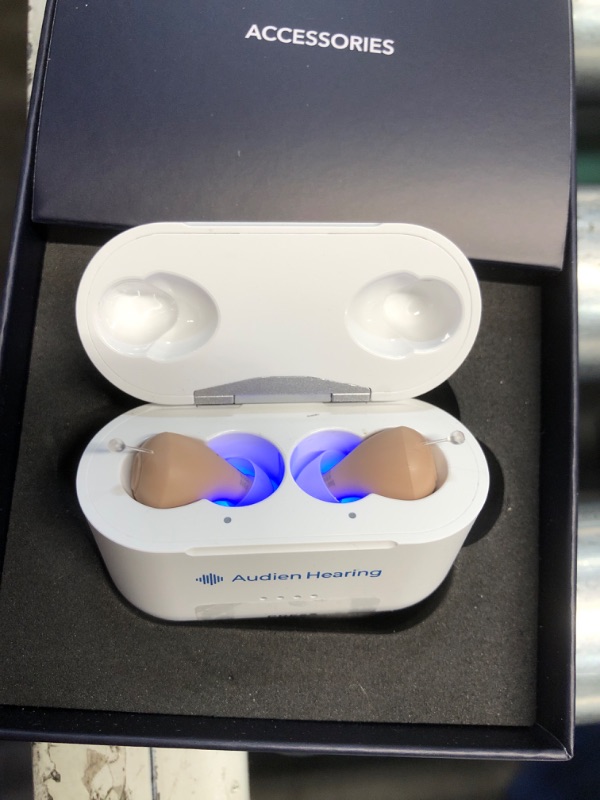 Photo 1 of Audien ATOM PRO 2 Wireless Rechargeable OTC Hearing Aid, Premium Comfort Design and Nearly Invisible