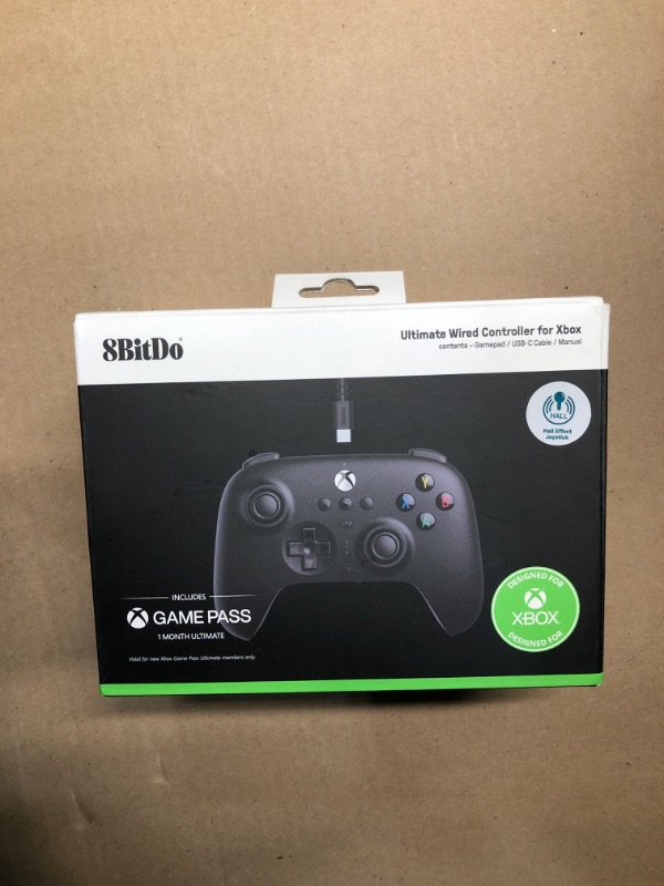 Photo 1 of 8Bitdo Ultimate Wired Controller for Xbox, Hall Effect Joysticks and Hall Triggers, Compatible with Xbox Series X|S, Xbox One, Windows 10 & Windows 11 - Officially Licensed (Black)