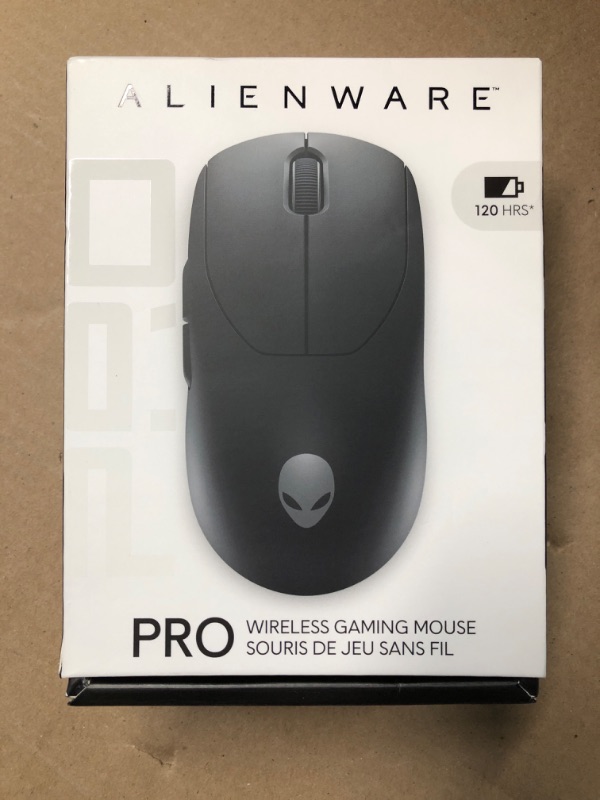 Photo 1 of Alienware Pro Wireless Gaming Mouse - 2.4GHz Gaming Wireless/USB Wired Connectivity, Adjustable DPI, Optical Sensor Technology, 6 Programmable Buttons, 650 IPS Sensor Max Speed - Dark Side of the Moon