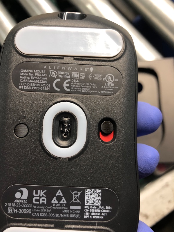 Photo 1 of Alienware Pro Wireless Gaming Mouse - 2.4GHz Gaming Wireless/USB Wired Connectivity, Adjustable DPI, Optical Sensor Technology, 6 Programmable Buttons, 650 IPS Sensor Max Speed - Dark Side of the Moon