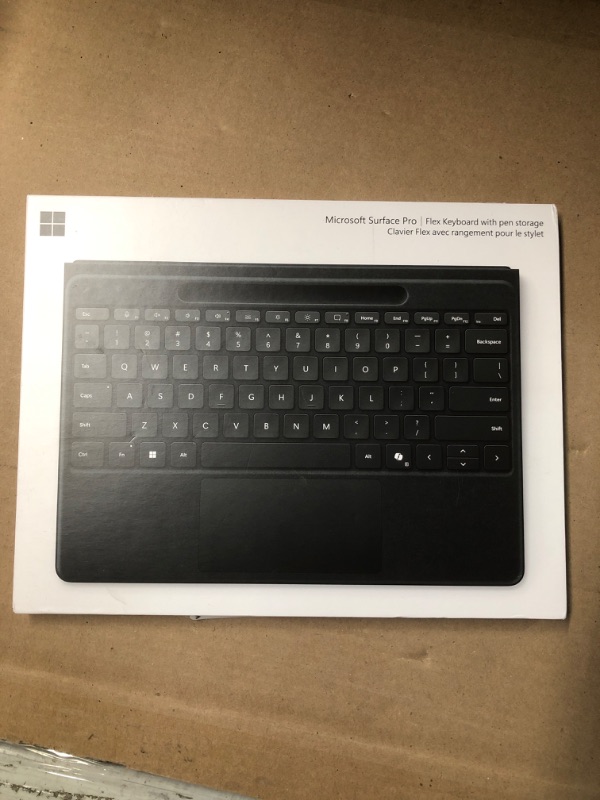 Photo 1 of Microsoft Surface Pro Flex Keyboard With Pen Storage Alcantara keyboard for Surface Pro Copilot+ (11th Edition), Pro 9 and 8, Windows 11 Copilot+ PC, Black