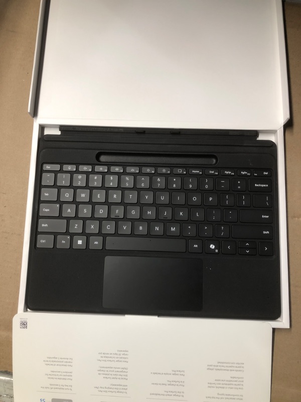 Photo 1 of Microsoft Surface Pro Flex Keyboard With Pen Storage Alcantara keyboard for Surface Pro Copilot+ (11th Edition), Pro 9 and 8, Windows 11 Copilot+ PC, Black