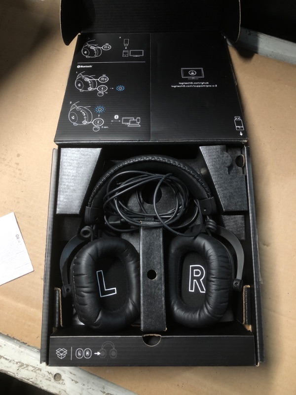 Photo 1 of Logitech G PRO X 2 Lightspeed Wireless Gaming Headset: Detachable Boom Mic, 50mm Graphene Drivers, DTS:X Headphone 2.0—7.1 Surround, Bluetooth/USB/3.5mm Aux, for PC, PS5, PS4, Nintendo Switch - Black