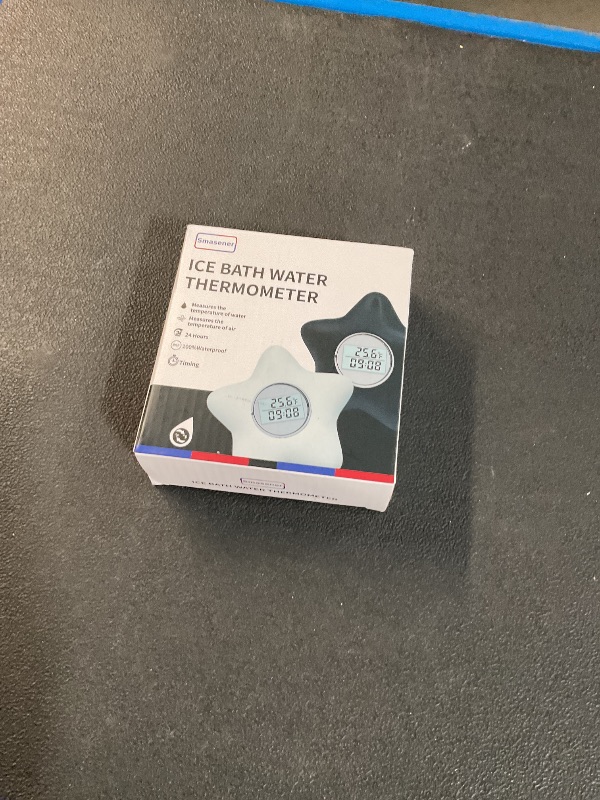 Photo 1 of Smasener 4 in 1 Ice Bath Thermometer with Timer, Floating Thermometer for ice Bath, Waterproof Cold Immersion Ice Bath Accessory, ice Bath Thermometer, Ice Bath Challenge Essential Thermometer (Star)