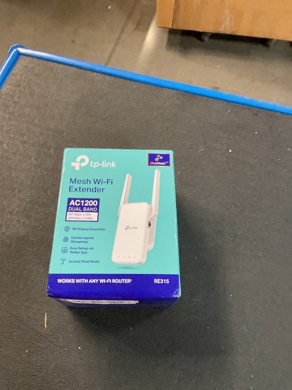Photo 1 of TP-Link AC1200 WiFi Extender, 2024 Wirecutter Best WiFi Extender, 1.2Gbps home signal booster, Dual Band 5GHz/2.4GHz, Covers Up to 1500 Sq.ft and 30 Devices ,support Onemesh, One Ethernet Port (RE315)