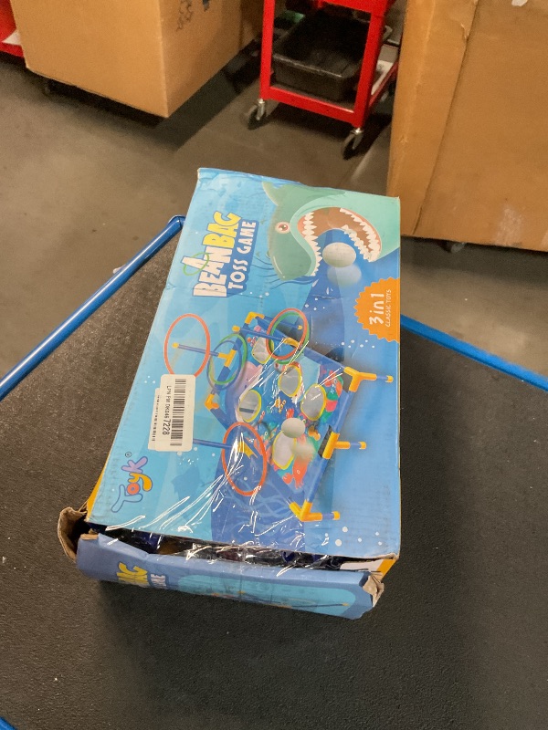 Photo 1 of **MISSING 1 POLE**
3-in-1 Bean Bag Toss Game Toy,Outdoor Toss Game with Stand for Ring Toss,Bean Bags & Balls, Family Party Supplies for Kids,Birthday for Boys,Toddlers Ages 3 4 5 6 Years Old