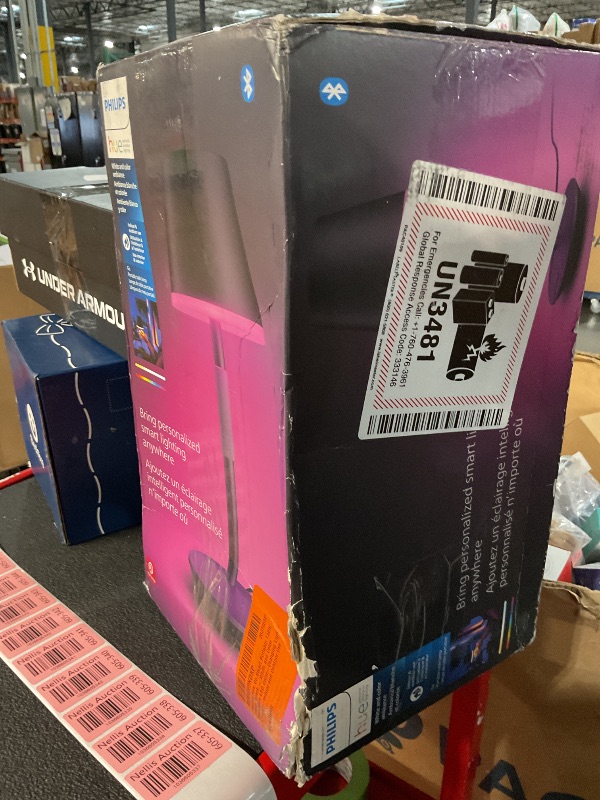 Photo 1 of Philips Hue Go Smart Portable Table Lamp, Black - White and Color Ambiance LED Color-Changing Light - 1 Pack - Indoor and Outdoor Use - Control with Hue App or Voice Assistant