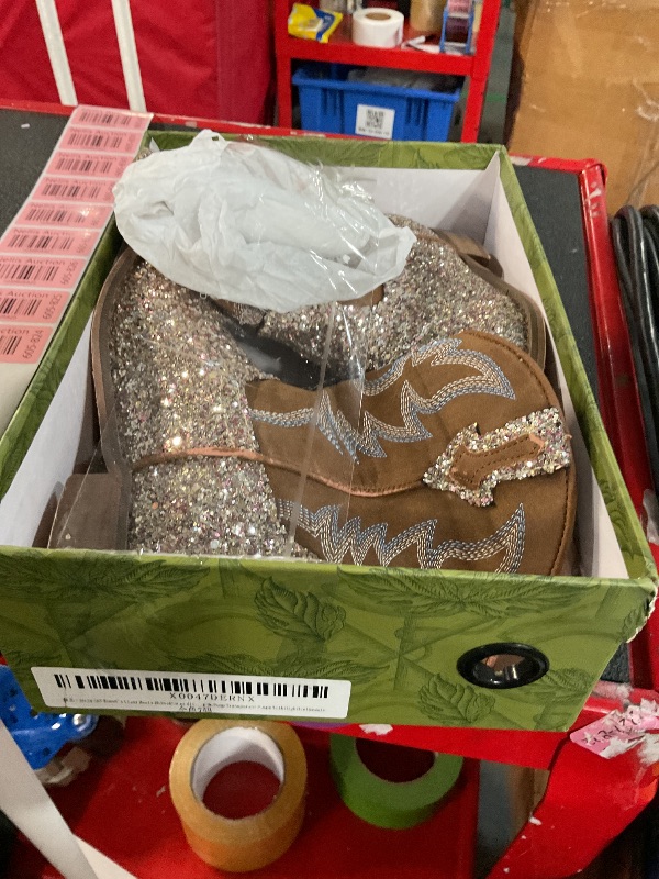 Photo 1 of HOCHFART Women's Clear Heels Rhinestones Slingback Crystal Pumps Pointed Toe Slip On Pump Transparent Pumps with High Heel Sandals Gold