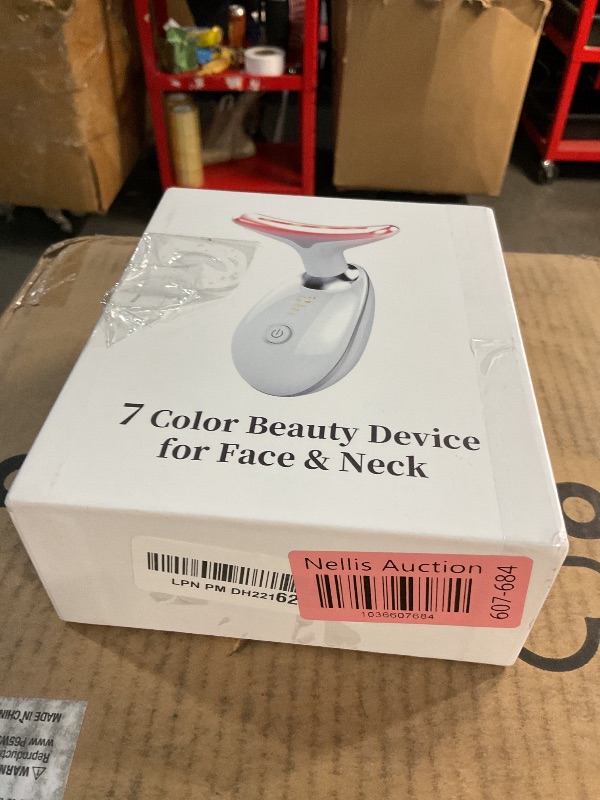 Photo 1 of Red Light Therapy for Face, 7 Color LED Facial Light Therapy Wand for Skin Care at Home Blue Light Therapy Face Massager Tool for Face, Neck (White)