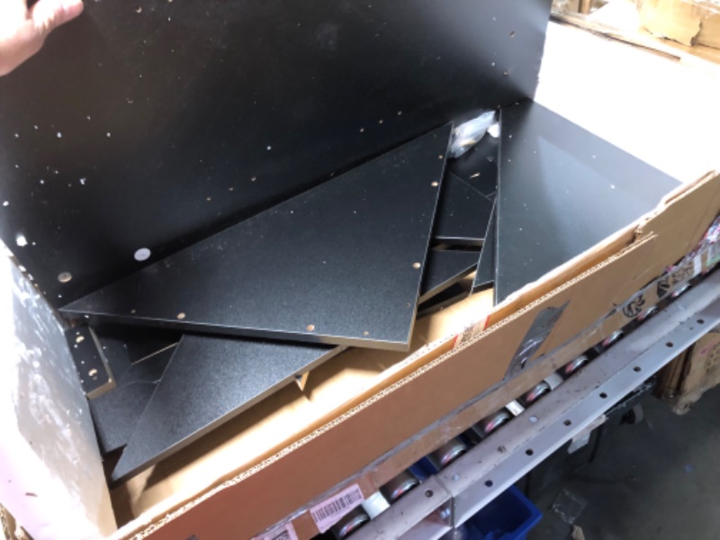 Photo 1 of ***MAJOR DAMAGE - CRACKED - MISSING PARTS***
GarveeHome Black Dresser, 4 Drawer Dresser for Bedroom, Wood Dresser?Chest of Drawers, Modern Dressers with Gold Metal Handles for Hallway, Entryway