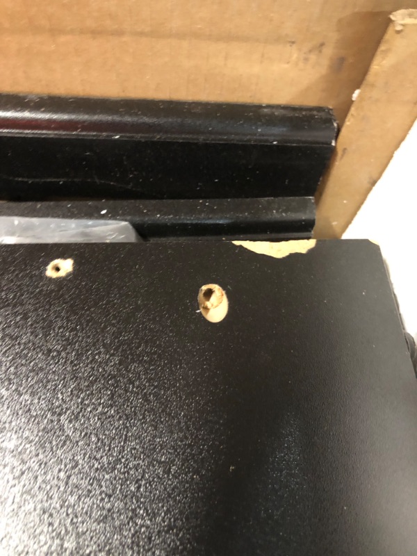 Photo 1 of ***MAJOR DAMAGE - CRACKED - MISSING PARTS***
GarveeHome Black Dresser, 4 Drawer Dresser for Bedroom, Wood Dresser?Chest of Drawers, Modern Dressers with Gold Metal Handles for Hallway, Entryway