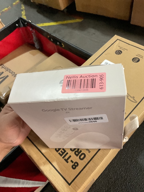 Photo 1 of Google TV Streamer 4K - Fast Streaming Entertainment on Your TV with Voice Search Remote - Watch Movies, Shows, Live TV, and Netflix in 4K HDR - Smart Home Control - 32 GB of Storage - Porcelain