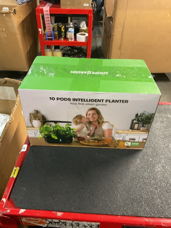 Photo 1 of (FAIR) Ahopegarden Indoor Garden Hydroponics Growing System: 10 Pods Plant Germination Kit Aeroponic Herb Vegetable Growth Lamp Countertop with LED Grow Light - Hydrophonic Planter Grower Harvest Lettuce