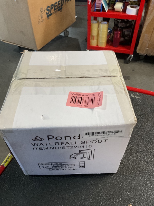 Photo 1 of Solid Brass Made Exquisite Handcrafted Waterfall Spout for Landscape, Water Fountain Spout Scupper Luxury Decoration for Pools, Ponds, Water Walls