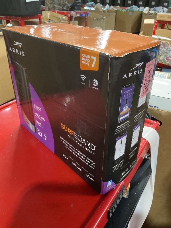 Photo 1 of **LOCKED** ***NON REFUNDABLE*** ARRIS (G54) - Cable Modem Router Combo - Fast DOCSIS 3.1 Multi-Gigabit & BE 18000 WiFi 7 Comcast Xfinity, Cox, Spectrum Quad-Band 1, Up to 18 Gbps Max Speed