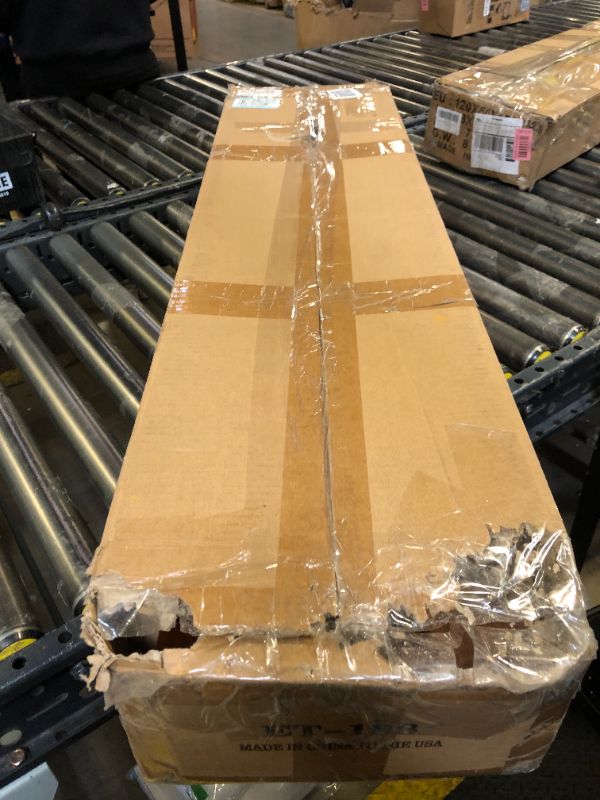 Photo 1 of XL Walnut Wood Monitor Stand for Desk (44 Inch) Large Monitor Stands for 2 Monitors, Desk Shelf for Top of Desk Walnut Monitor Shelf