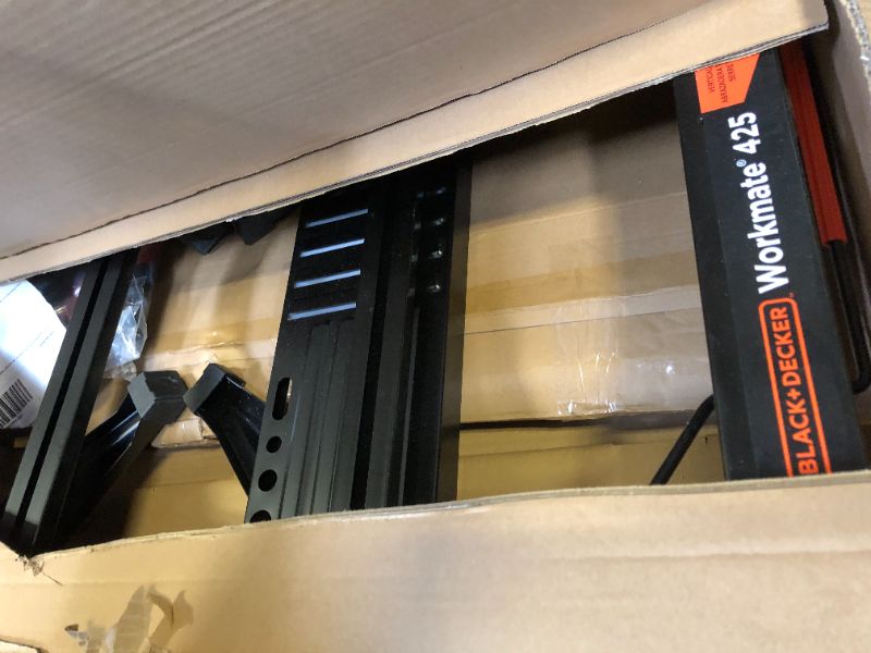 Photo 1 of BLACK+DECKER Portable Workbench, Workmate Folding Workbench, 550 lb. Capacity with Clamps for Woodworking (WM425-A)