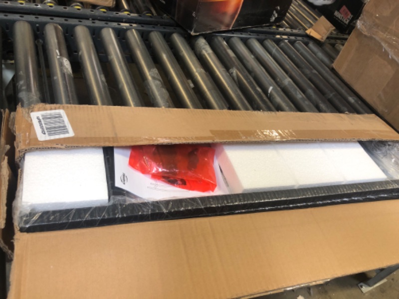 Photo 1 of HOOBRO 29.5" Narrow Console Table, Tempered Glass Sofa Table, Small Side Table, Modern Entryway Table, for Entrance, Living Room, Foyer, Hallway Bedroom, Black BK07XG01