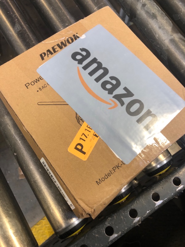 Photo 1 of 8-Outlets Heavy Duty Power Strip with 4 USB Ports(2 USB-C), Industrial Magnetic Surge Protector Power Strip 15 Amps/1200 Joules, 6.5 Ft Multi-Plug Electric Extension Cord for Workshop Garage (Yellow)