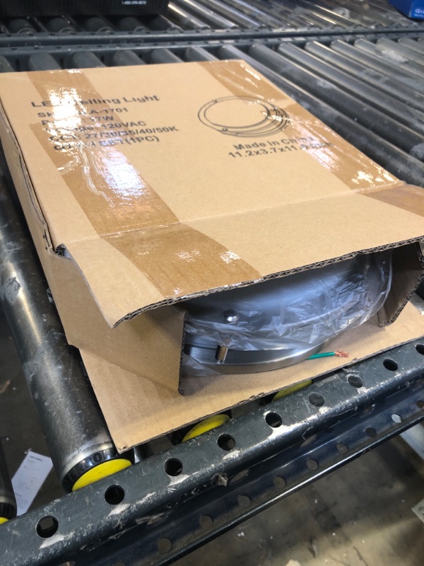 Photo 1 of hykolity 10 inch Flush Mount LED Ceiling Light Fixture, 17W 1100lm, 2700K/3000K/3500K/4000K/5000K Adjustable Ceiling Lights, Brushed Nickel Saturn Dimmable Lighting for Hallway Bathroom or Kitchen