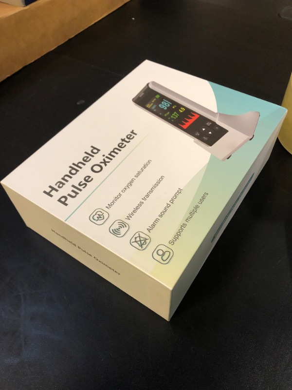 Photo 1 of Pulse Oximeter Rechargeable Fingertip Pulse Oximeter, Handheld Pulse Oximeter, HealthTree Finger Blood Oxygen Saturation Monitor with SpO2 & Pulse Rate, Portable Oxygen Meter Finger for Adults