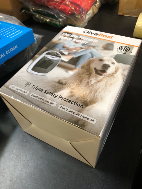 Photo 1 of GiveBest Space Heaters for Indoor Use, Portable Heater with Thermostat, Timer, Eco Mode and Fan Mode, 1500W PTC Ceramic Fast Safety Heat for Bedroom Home