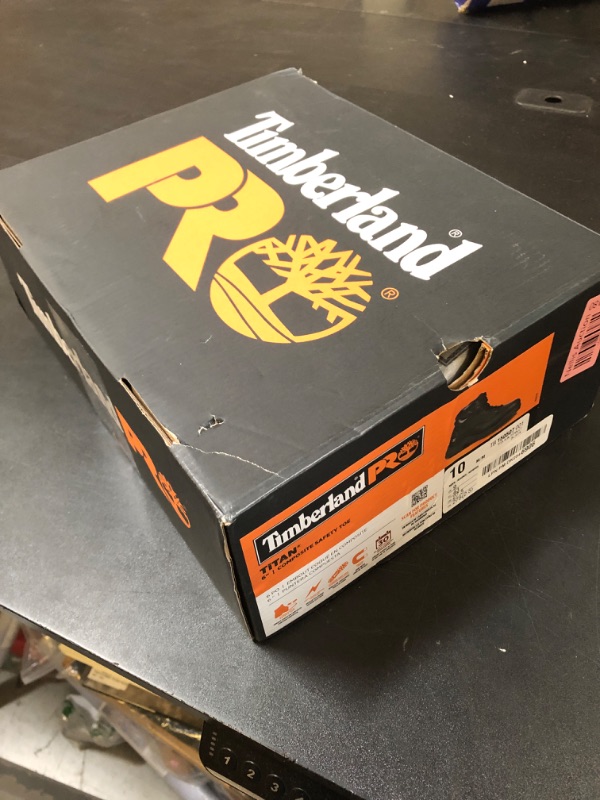 Photo 1 of Timberland PRO Men's Titan 6 Inch Composite Safety Toe Industrial Work Boot, Black-2024 New, 10 * WORN*