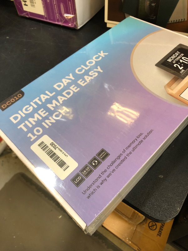 Photo 2 of LUCKSKY Digital Clock Large Display 10 Inch - 19 Alarm Clocks and Medical Reminders, 3 Display Modes with Large Font Numbers, 10-Level Dimming Display, Designed for Elderly