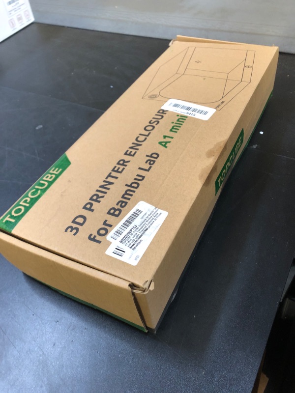 Photo 1 of TOPCUBE 3D Printer Enclosure for Bambu Lab A1 Mini, Large Transparent Window Enclosure with LED Light, Fireproof Dustproof Noise Reduction Constant Temperature 3D Printer Cover, 460x460x550MM