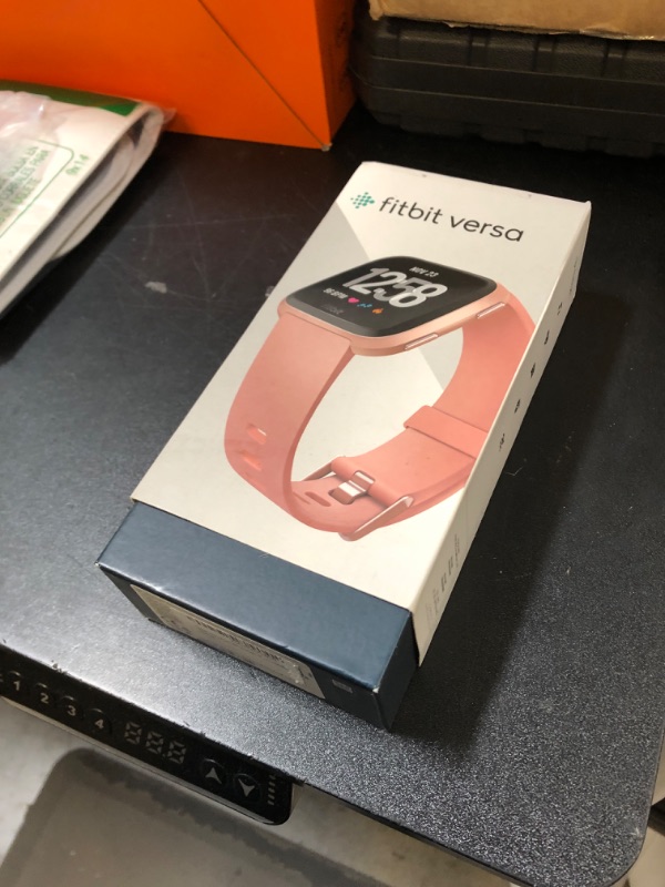 Photo 1 of Fitbit Versa Smart Watch, Peach/Rose Gold Aluminium, One Size (S & L Bands Included), Heart Rate Monitor