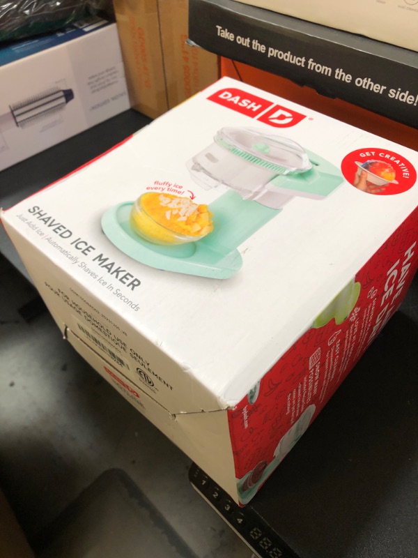 Photo 1 of DASH Shaved Ice Maker and Slushie Machine (Aqua): Multi-Purpose Ice Shaver Machine for Homemade Shaved Ice, Snow Cones, Slushies, Cocktails & More with Stainless Steel Blades, Easy to Clean and Store