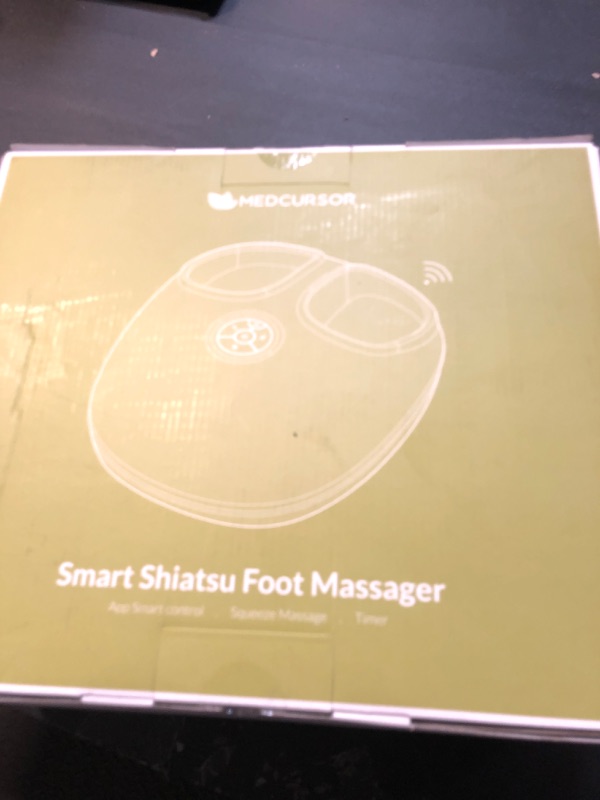 Photo 1 of Medcursor Foot Massager with Heat, Shiatsu Deep Kneading Machine, Smart APP Mobile Control, Delivers Relief for Tired Muscles and Plantar, Multi-Level Settings & Adjust for Home and Office Use