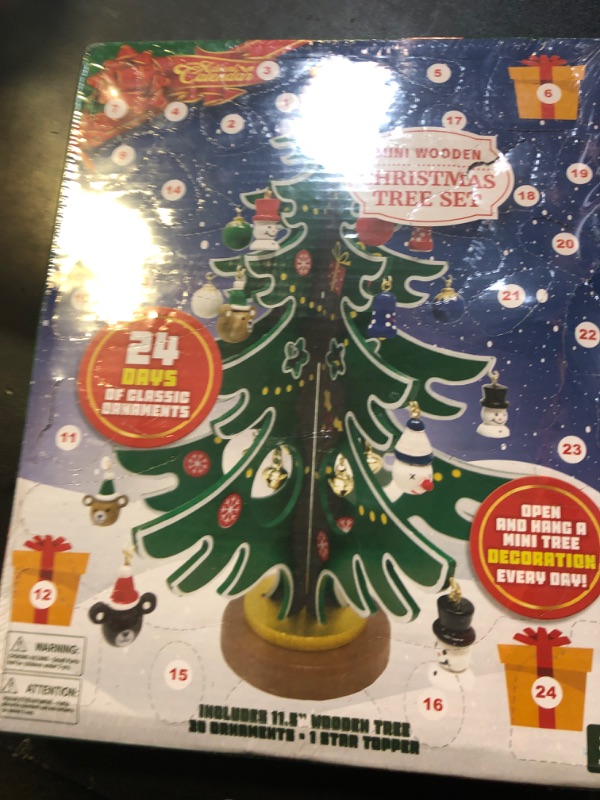 Photo 1 of JOYIN 2024 Christmas Advent Calendar, 24 Days Countdown Calendar with Christmas Tree 24 PCS Ornaments for Boys Girls & Kids Party Favors, Classroom Prizes Xmas Gift, Christmas Tree Countdown Calendar
