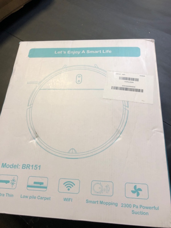 Photo 1 of MAMNV Robot Vacuum and Mop Combo, WiFi/App, Robotic Vacuum Cleaner with Schedule, 2 in 1 Mopping Robot Vacuum with Watertank and Dustbin, Self-Charging, Slim, Ideal for Hard Floor, Pet Hair, Carpet