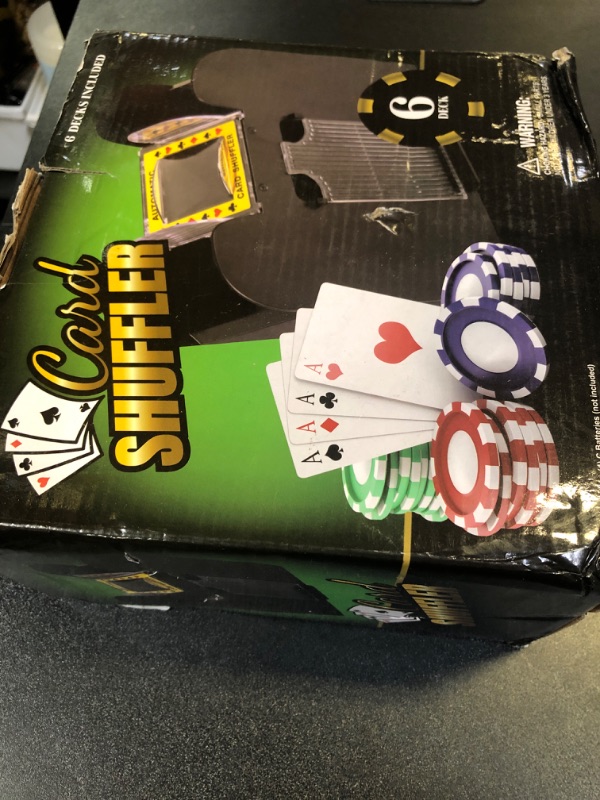Photo 1 of Automatic Card Shuffler, Card Shuffler 6 Deck Automatic, Standard sized Cards, Battery-Operated card dealer machine, Uno Card Shuffler Machine, Electric Casino Card Shuffler Blackjack, Texas Hold'em