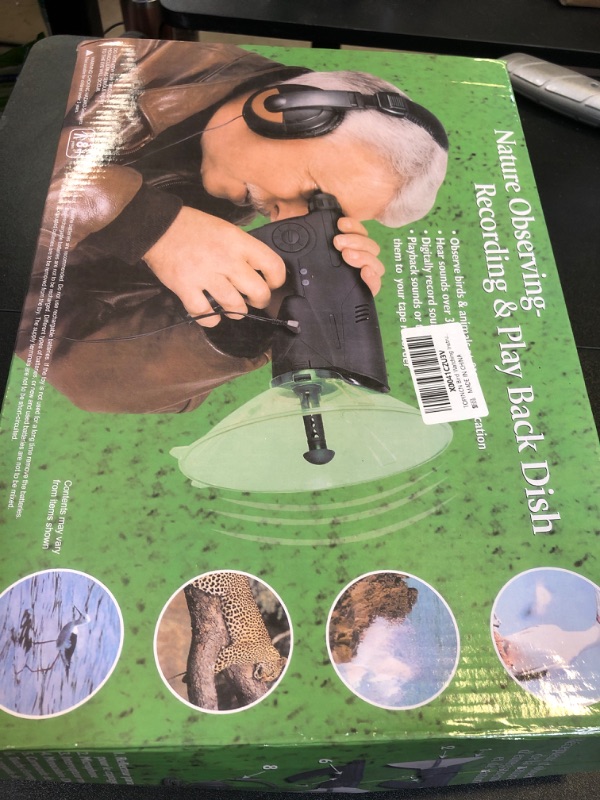 Photo 1 of TOPINCN Bird Watching Instrument, Birds Listening Telescope Long Distance Birdwatching Equipment Portable Bird Listening Device Parabolic Dish Directional Microphone for Listening Birds