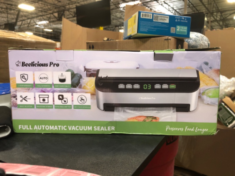 Photo 1 of Vacuum Sealer Machine, Beelicious® 85KPA Fully Automatic 8-IN-1 Food Sealer with Bags Storage, Build-in Cutter, Moist Mode and Air Suction Hose | Digital Countdown | Sous Vide