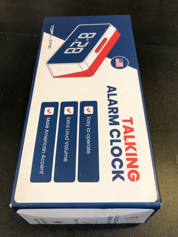 Photo 1 of Talking Clock - Extra Loud Time and Date - for Elderly, Dementia, Hearing or Visually Impaired Seniors - Easy to Use Speaking Help - Clear Neutral Male Voice